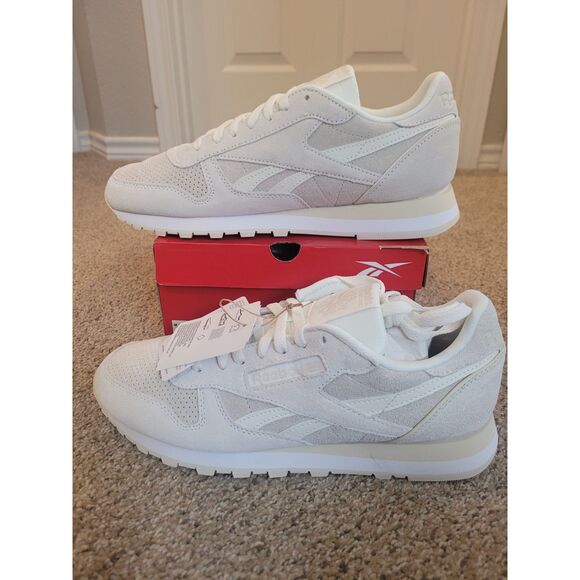 Reebok Classic Leather Unisex Sneakers Chalk Sand White Size Men 10 Women 11.5 main image 4